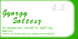 gyorgy soltesz business card